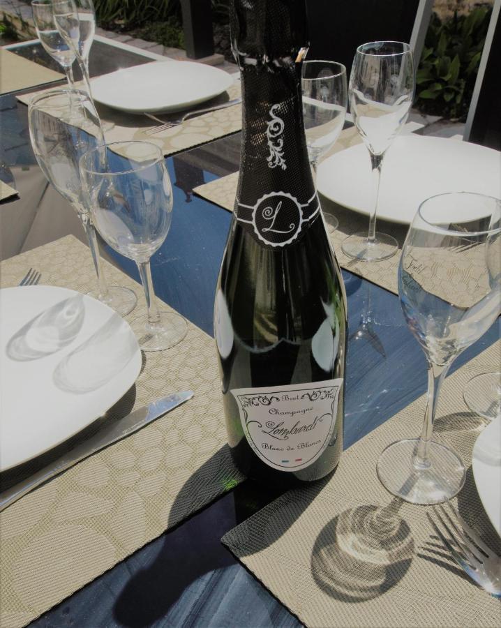 La Villa Lombardi En Champagne, Avec Piscine Privee Et Jacuzzi Les Riceys Luaran gambar